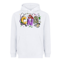 White cna mardi gras Heavyweight Hoodie - MaliasSmallBusiness