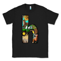 Black farm life alphabet lowercase letters h Classic Tee - BundleAndBundleShop