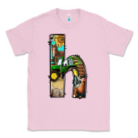 Bubblegum Pink farm life alphabet lowercase letters h Classic Tee - BundleAndBundleShop