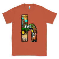 Copper farm life alphabet lowercase letters h Classic Tee - BundleAndBundleShop