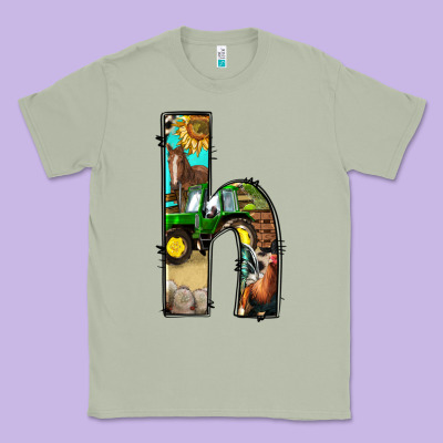 Farm Life Alphabet Lowercase Letters H Classic Tee Designed By Bundleandbundleshop