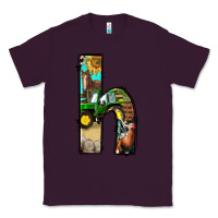 Plum farm life alphabet lowercase letters h Classic Tee - BundleAndBundleShop