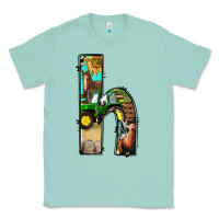 Seafoam farm life alphabet lowercase letters h Classic Tee - BundleAndBundleShop
