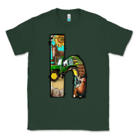 Sports Green farm life alphabet lowercase letters h Classic Tee - BundleAndBundleShop