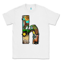 White farm life alphabet lowercase letters h Classic Tee - BundleAndBundleShop