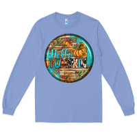 Colony Blue hello pumpkin earrings Long Sleeve Tee - BundleAndBundleShop