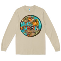 Mushroom hello pumpkin earrings Long Sleeve Tee - BundleAndBundleShop