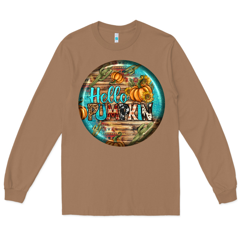 Hello Pumpkin Earrings Long Sleeve Tee by BundleAndBundleShop | Teevron