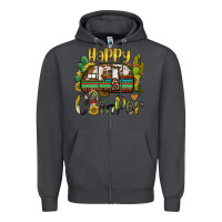 Smoke happy camper caravan and gnome Zipper Hoodie - BarkalooDesign