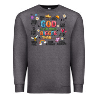 Charcoal Heather god is so much bigger than... Premium Sweatshirt - MaliasSmallBusiness