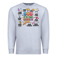 Heather Grey god is so much bigger than... Premium Sweatshirt - MaliasSmallBusiness
