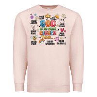 Pale Pink god is so much bigger than... Premium Sweatshirt - MaliasSmallBusiness