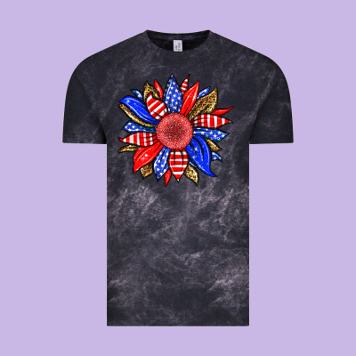 America Sunflower Vintage Tee Designed By Neo Western