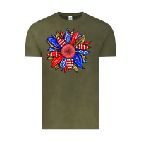 Vintage Olive America sunflower Vintage Tee - Neo Western