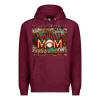 Burgundy baseball Premium Hoodie - LillyAllenDesigns
