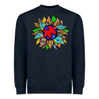 Navy autism sunflower Heavyweight Sweatshirt - Zillion Design Studio