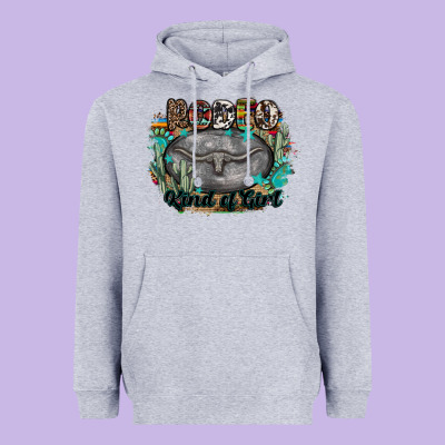 Rodeo Kind Of Girl Heavyweight Hoodie Designed By Maliassmallbusiness