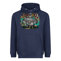 Navy rodeo kind of girl Heavyweight Hoodie - MaliasSmallBusiness
