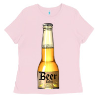 Bubblegum Pink yellow beer bottle Ladies Tee - AdoDesignShop