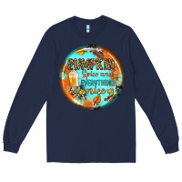 Navy pumpkin spice and everythink nice earrings Long Sleeve Tee - BundleAndBundleShop