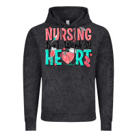 Vintage Black nursing is a work of heart Vintage Hoodie - texasbilliewilder