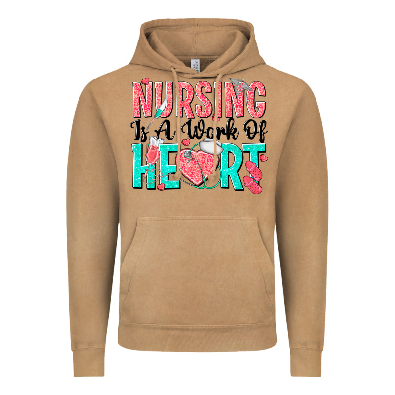 Nursing Is A Work Of Heart Vintage Hoodie by texasbilliewilder | Teevron