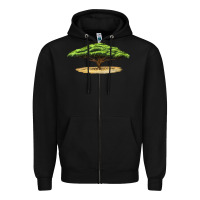 Black acacia tree Zipper Hoodie - LillyAllenDesigns