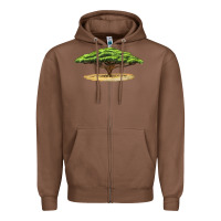 Chestnut acacia tree Zipper Hoodie - LillyAllenDesigns