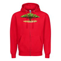 Red acacia tree Zipper Hoodie - LillyAllenDesigns