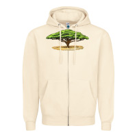 Sandshell acacia tree Zipper Hoodie - LillyAllenDesigns