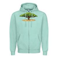Seafoam acacia tree Zipper Hoodie - LillyAllenDesigns
