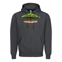 Smoke acacia tree Zipper Hoodie - LillyAllenDesigns