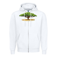 White acacia tree Zipper Hoodie - LillyAllenDesigns
