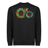 Black western sunflowers Heavyweight Sweatshirt - RanaPortraitStore