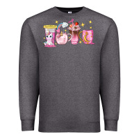 Charcoal Heather unicorn coffee cups Premium Sweatshirt - NancyCooperArtShop