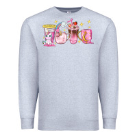 Heather Grey unicorn coffee cups Premium Sweatshirt - NancyCooperArtShop
