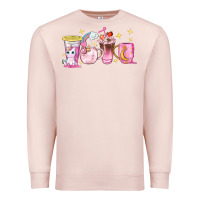 Pale Pink unicorn coffee cups Premium Sweatshirt - NancyCooperArtShop