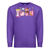 Purple unicorn coffee cups Premium Sweatshirt - NancyCooperArtShop