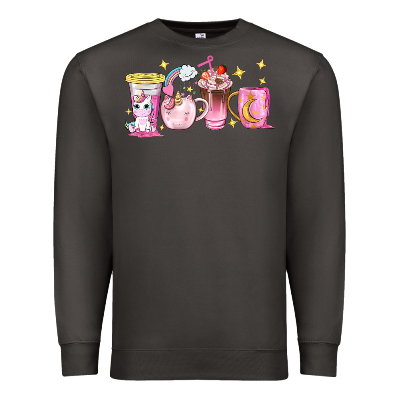Unicorn Coffee Cups Premium Sweatshirt by NancyCooperArtShop | Teevron