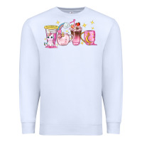 White unicorn coffee cups Premium Sweatshirt - NancyCooperArtShop