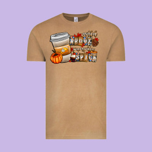 Wild About Pumpkin Spice Vintage Tee Designed By Cowhidedigitalart