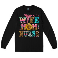 Black wife mom nurse Long Sleeve Tee - AdoDesignShop