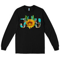 Black joy with sunflower and cactus ado Long Sleeve Tee - AdoDesignShop