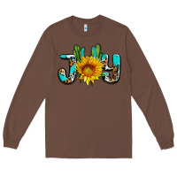 Chestnut joy with sunflower and cactus ado Long Sleeve Tee - AdoDesignShop