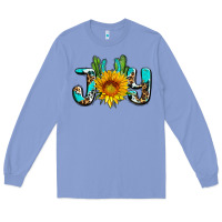 Colony Blue joy with sunflower and cactus ado Long Sleeve Tee - AdoDesignShop