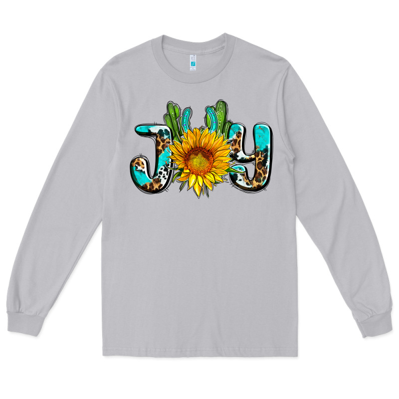 Joy With Sunflower And Cactus Ado Long Sleeve Tee by AdoDesignShop | Teevron
