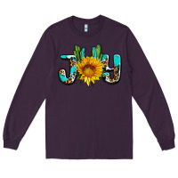 Plum joy with sunflower and cactus ado Long Sleeve Tee - AdoDesignShop