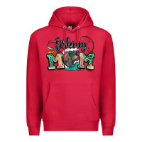 Cardinal fishing mom Premium Hoodie - LillyAllenDesigns