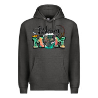 Charcoal Heather fishing mom Premium Hoodie - LillyAllenDesigns