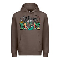 Coffee fishing mom Premium Hoodie - LillyAllenDesigns